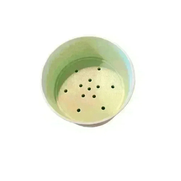 NEW 3D Printed Short Round Plant/Flower Pot with Drainage Tray in Light Green - Picture 2 of 5